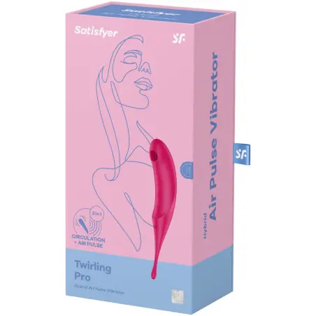 SATISFYER - TWIRLING PRO ESTIMULADOR Y VIBRADOR ROJO 