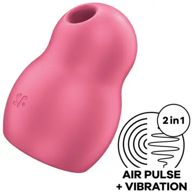 SATISFYER - PRO TO GO 1 ESTIMULADOR Y VIBRADOR DOBLE ROJO 