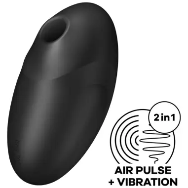 SATISFYER - VULVA LOVER 3 ESTIMULADOR Y VIBRADOR NEGRO Succionadores sin vibración