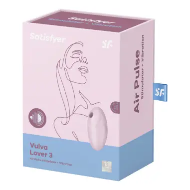 SATISFYER - VULVA LOVER 3 ESTIMULADOR Y VIBRADOR ROSA Succionadores sin vibración
