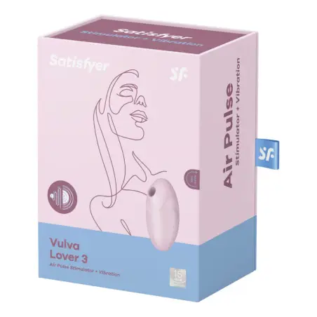 SATISFYER - VULVA LOVER 3 ESTIMULADOR Y VIBRADOR ROSA Succionadores sin vibración