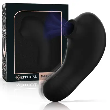 RITHUAL - SHUSHU PRO POCKET ESTIMULADOR CLITORIS 2 POTENTES MOTORES AZABACHE Mini vibradores