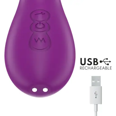 INTENSE - ATENEO VIBRADOR MULTIFUNCIÓN RECARGABLE 7 VIBRACIÓNES CON LENGUA OSCILANTE Y SUCCIONADOR MORADO 