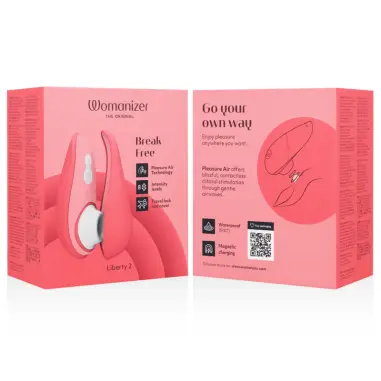 WOMANIZER - LIBERTY 2 ESTIMULADOR & SUCCIONADOR CLÍTORIS ROSA 