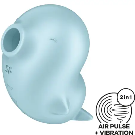 SATISFYER - SASSY SEAL ESTIMULADOR & VIBRADOR AZUL Succionadores con vibración