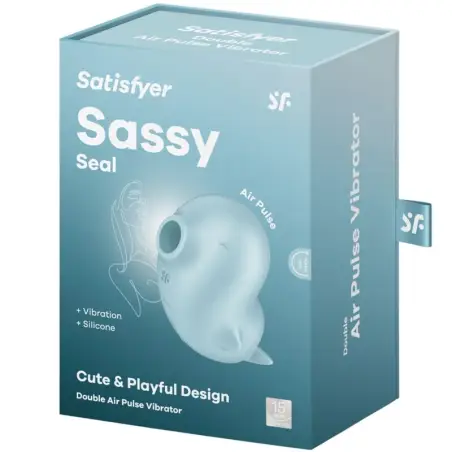SATISFYER - SASSY SEAL ESTIMULADOR & VIBRADOR AZUL Succionadores con vibración