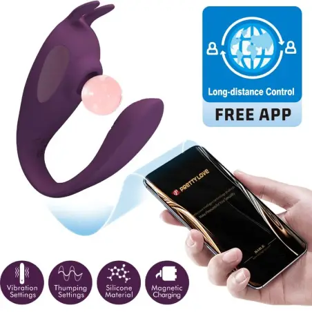 PRETTY LOVE - SHEY ESTIMULADOR & VIBRADOR APP GRATUITA LARGA DISTANCIA MORADO 