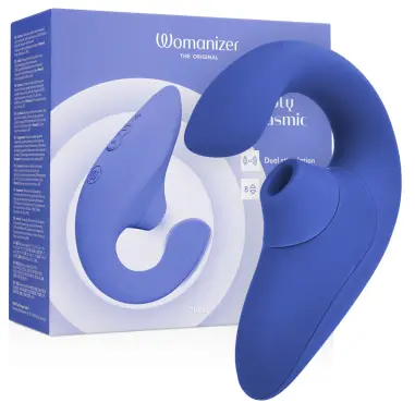 WOMANIZER - BLEND ESTIMULADOR VIBRADOR RABBIT AZUL Succionadores con vibración