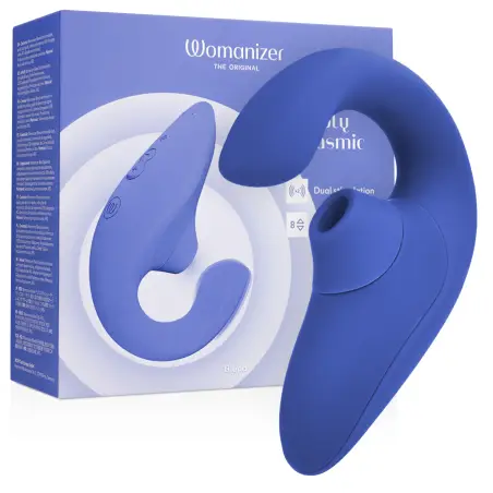 WOMANIZER - BLEND ESTIMULADOR VIBRADOR RABBIT AZUL Succionadores con vibración
