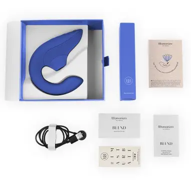WOMANIZER - BLEND ESTIMULADOR VIBRADOR RABBIT AZUL Succionadores con vibración