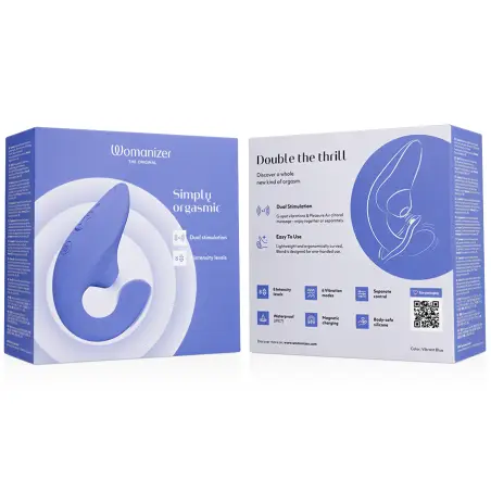 WOMANIZER - BLEND ESTIMULADOR VIBRADOR RABBIT AZUL Succionadores con vibración