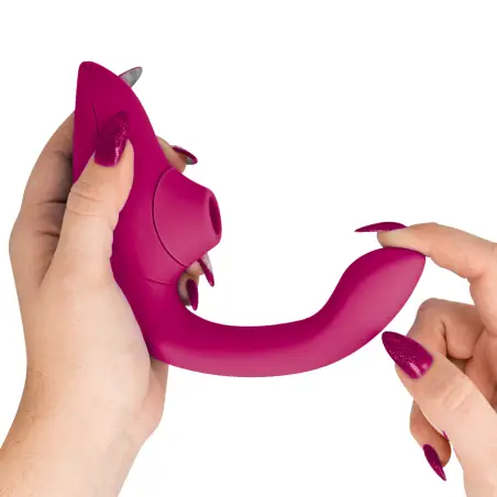 WOMANIZER - BLEND ESTIMULADOR VIBRADOR RABBIT FUCSIA Succionadores con vibración