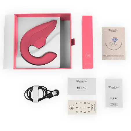 WOMANIZER - BLEND ESTIMULADOR VIBRADOR RABBIT ROSA Succionadores con vibración