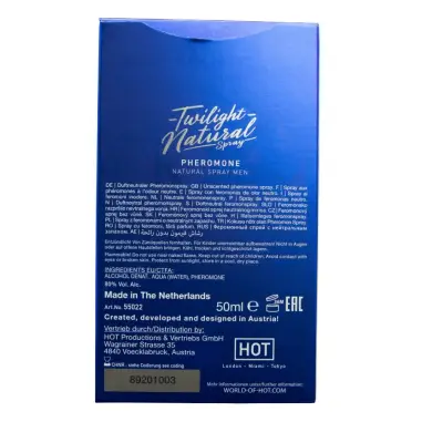 HOT - TWILIGHT SPRAY NATURAL CON FEROMONAS HOMBRE 50 ML Perfumes Feromonas Masculinas