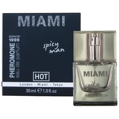 HOT - PERFUME CON FEROMONAS MIAMI SPICY HOMBRE 30 ML Perfumes Feromonas Masculinas