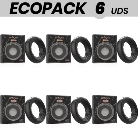 ECOPACK 6 UDS - ANBIGUO ADRIANO ANILLO VIBRADOR COMPATIBLE CON WATCHME WIRELESS TECHNOLOGY Anillos con Vibración