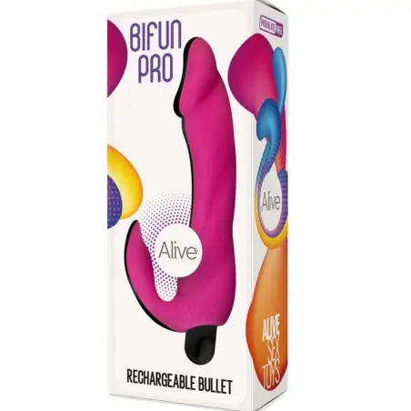 ALIVE - BIFUN PRO DILDO VIBRADOR ROSA 14.9 CM Vibradores Rabbit