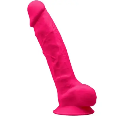 SILEXD - MODELO 1 PENE REALÍSTICO SILICONA PREMIUM SILEXPAN FUCSIA 23 CM Penes realísticos
