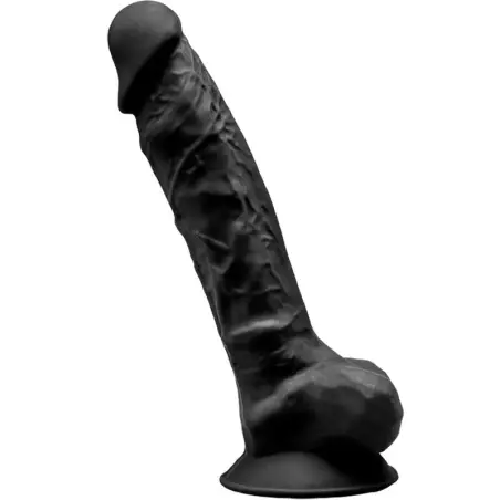 SILEXD - MODELO 1 PENE REALÍSTICO SILICONA PREMIUM SILEXPAN NEGRO 23 CM Penes realísticos