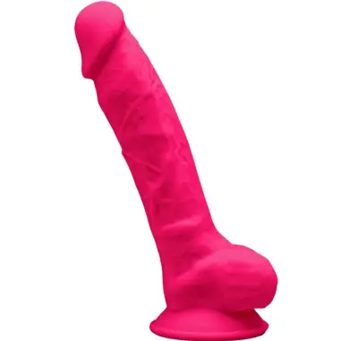 SILEXD - MODELO 1 PENE REALÍSTICO SILICONA PREMIUM SILEXPAN FUCSIA 17.5 CM Penes realísticos
