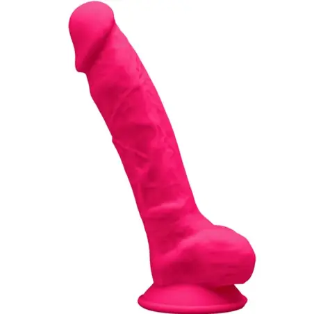 SILEXD - MODELO 1 PENE REALÍSTICO SILICONA PREMIUM SILEXPAN FUCSIA 17.5 CM Penes realísticos