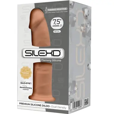 SILEXD - MODELO 2 PENE REALÍSTICO SILICONA PREMIUM SILEXPAN CARAMELO 19 CM Penes realísticos