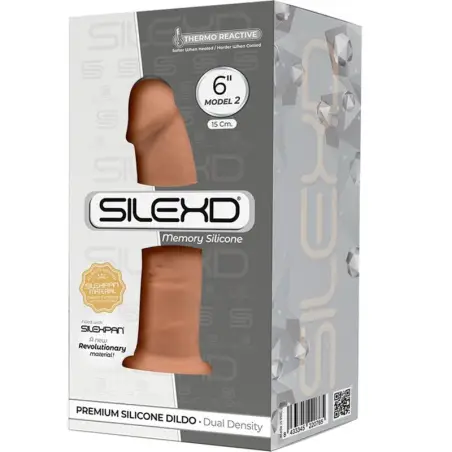 SILEXD - MODELO 2 PENE REALÍSTICO SILICONA PREMIUM SILEXPAN CARAMELO 15.4 CM Penes realísticos