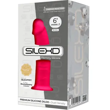 SILEXD - MODELO 2 PENE REALÍSTICO SILICONA PREMIUM SILEXPAN FUCSIA 15 CM Penes realísticos