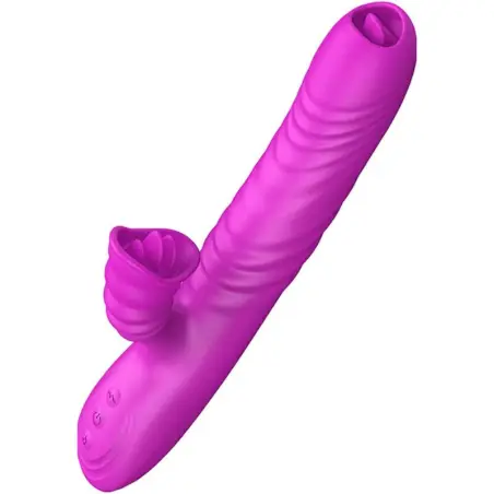 ARMONY - ANGELIA VIBRADOR MULTIFUNCION DOBLE LENGUA EFECTO CALOR VIOLETA Rotadores y vibradores