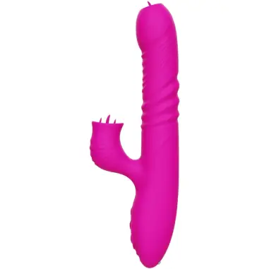 ARMONY - FANNY VIBRADOR MULTIFUNCION DOBLE LENGUA EFECTO CALOR FUCSIA Rotadores y vibradores