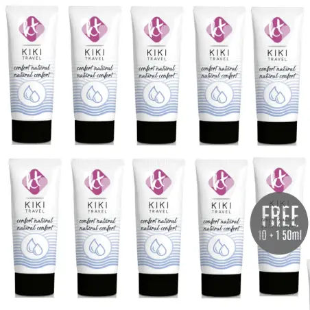 KIKÍ TRAVEL - GEL DESLIZANTE NATURAL CONFORT 50ML 10 + 1 GRATIS Base Agua