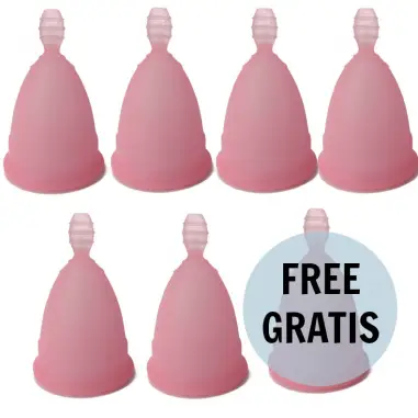 NINA KIKÍ - COPA MENSTRUAL TALLA S ROSA 6 + 1 GRATIS Copas vaginales