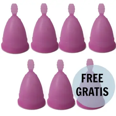 NINA KIKÍ - COPA MENSTRUAL TALLA S LILA 6 + 1 GRATIS Copas vaginales