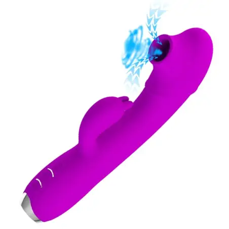 PRETTY LOVE - REGINA VIBRADOR-SUCCIONADOR RECARGABLE MORADO Vibradores Rabbit