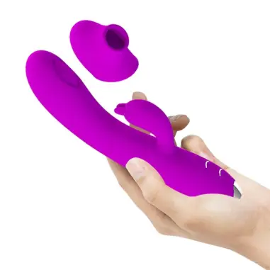 PRETTY LOVE - REGINA VIBRADOR-SUCCIONADOR RECARGABLE MORADO Vibradores Rabbit