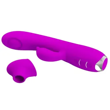 PRETTY LOVE - REGINA VIBRADOR-SUCCIONADOR RECARGABLE MORADO Vibradores Rabbit