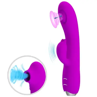 PRETTY LOVE - REGINA VIBRADOR-SUCCIONADOR RECARGABLE MORADO Vibradores Rabbit