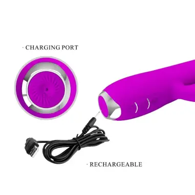 PRETTY LOVE - REGINA VIBRADOR-SUCCIONADOR RECARGABLE MORADO Vibradores Rabbit