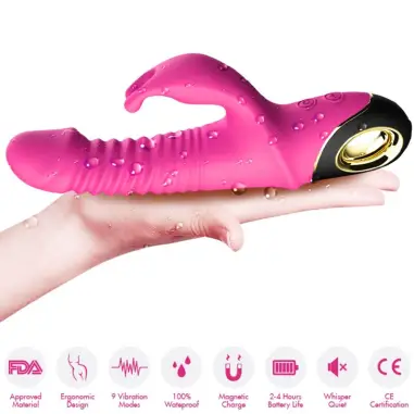 ARMONY - ZING DILDO VIBRADOR RABBIT FUCSIA Vibradores Rabbit