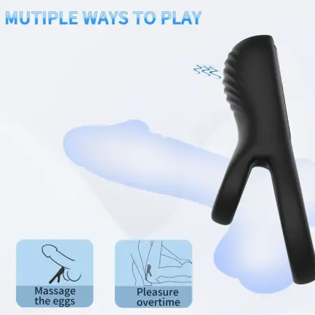 ARMONY - DOBLE ANILLO VIBRADOR NEGRO Anillos con Vibración