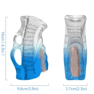 ARMONY - MASTURBATOR DEDAL & VIBRADOR AZUL DEGRADADO Masturbadores varios