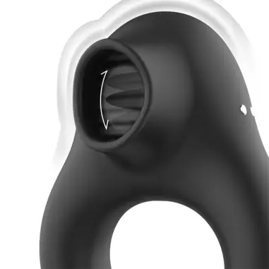 ARMONY - ANILLO VIBRADOR SILICONA 3 MOTORES RECARGABLE NEGRO - DORADO Anillos con Vibración