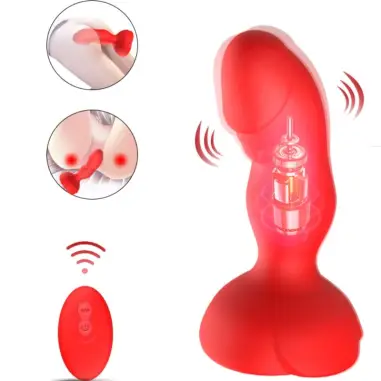ARMONY - EXTREME A BLOOM ROSA VIBRADOR & PLUG ANAL CONTROL REMOTO ROJO Vibradores Anales