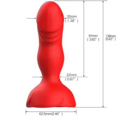 ARMONY - EXTREME A BLOOM ROSA VIBRADOR & PLUG ANAL CONTROL REMOTO ROJO Vibradores Anales