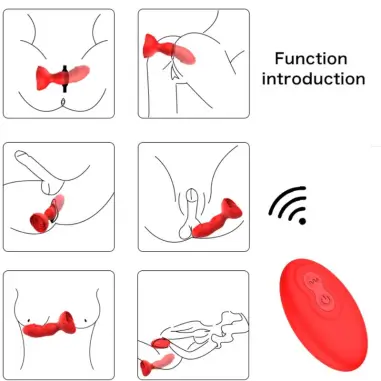 ARMONY - EXTREME A BLOOM ROSA VIBRADOR & PLUG ANAL CONTROL REMOTO ROJO Vibradores Anales