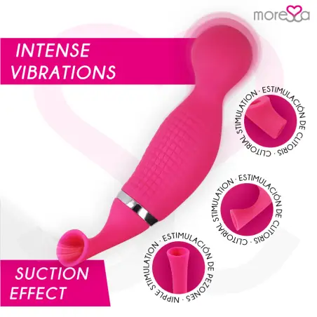 MORESSA - KIRK DUO SUCCIONADOR + MASAJEADOR MULTI PRESTACIONES PREMIUM SILICONE RECARGABLE Estimuladores