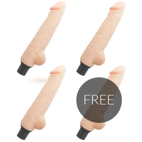 LOVECLONE - HARALD SELF LUBRICATION VIBRADOR 24 CM -O- 4 CM 3 + 1 GRATIS Juguetes para Mujeres
