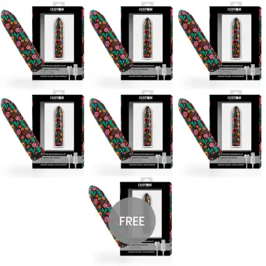 CUSTOM BULLETS - BALA RECARGABLE SKULL 10 INTENSIDADES 6 + 1 GRATIS Juguetes para Mujeres
