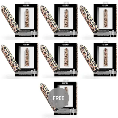 CUSTOM BULLETS - BALA RECARGABLE LEOPARD 10 INTENSIDADES 6 + 1 GRATIS Juguetes para Mujeres