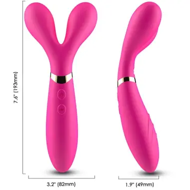 ARMONY - Y-WAND MASAJEADOR & VIBRADOR CABEZA DOBLE FUCSIA Para Clítoris